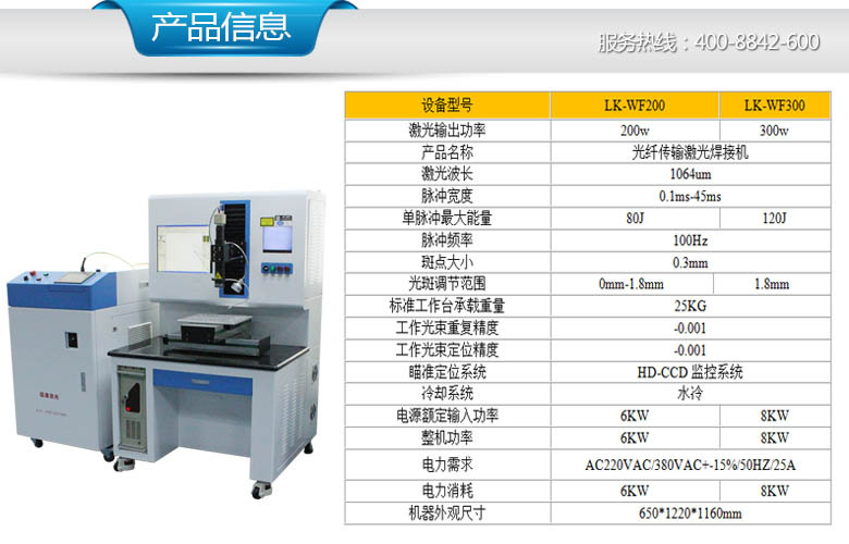 光纖傳輸激光焊接機產(chǎn)品信息